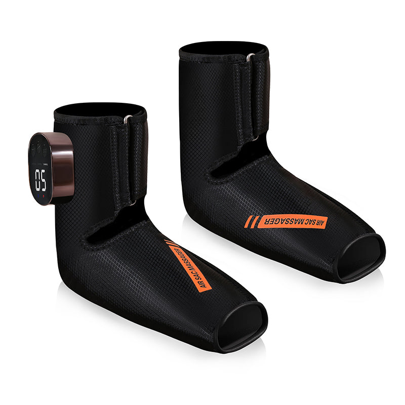 Portable 370g Foot and Ankle Massager — Air Compression, Heat, Vibration