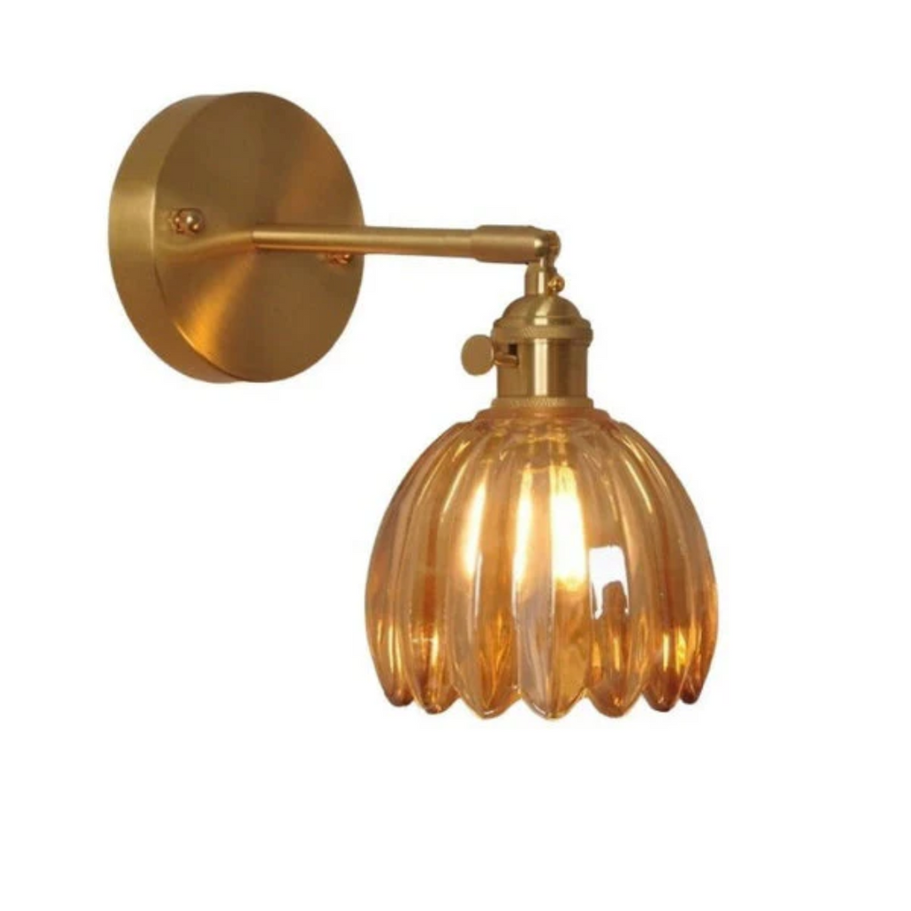 Lumira Glass Tulip Wall Light For Bedroom Ambience Soft Glow
