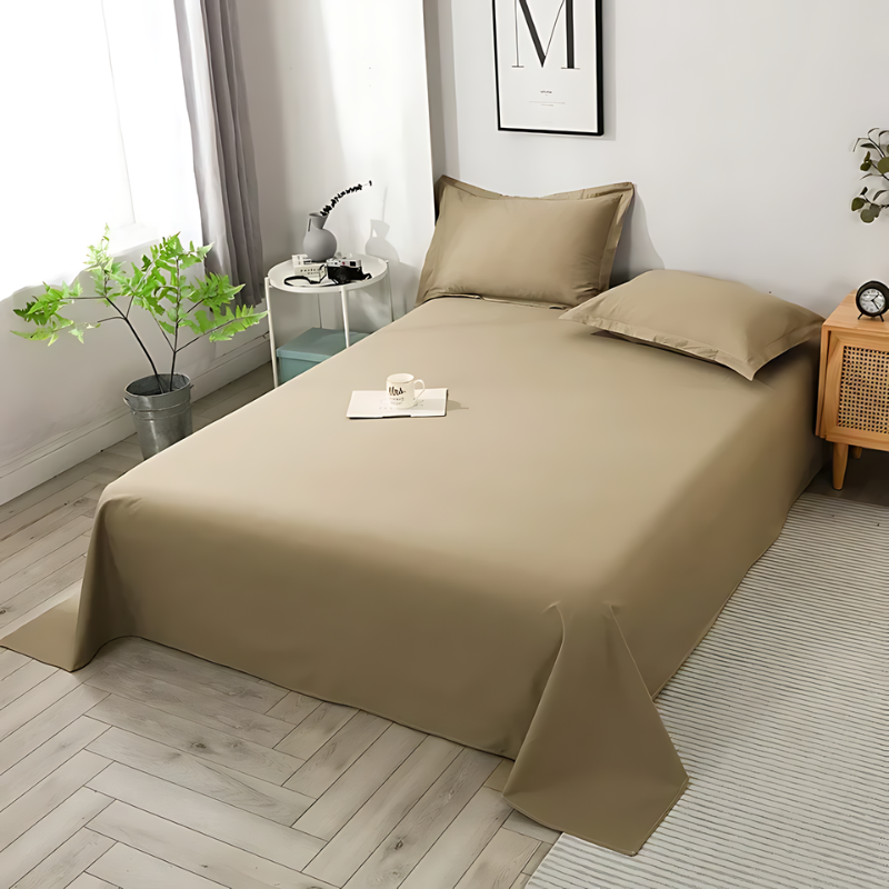 SereneLoom Flat Sheet In Organic Cotton For Soft And Breathable Sleep