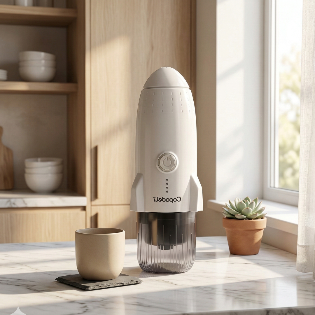 Portable Self-Heating Espresso Machine — Compact Electric Brew Device
