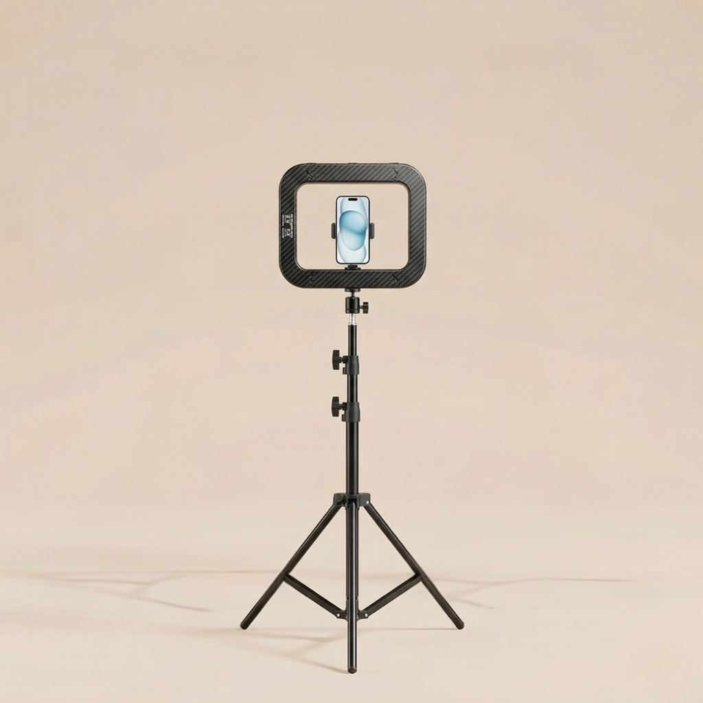 Bærbar LED-ringlampe — 240 integrerede lysdioder, justerbar lysstyrke