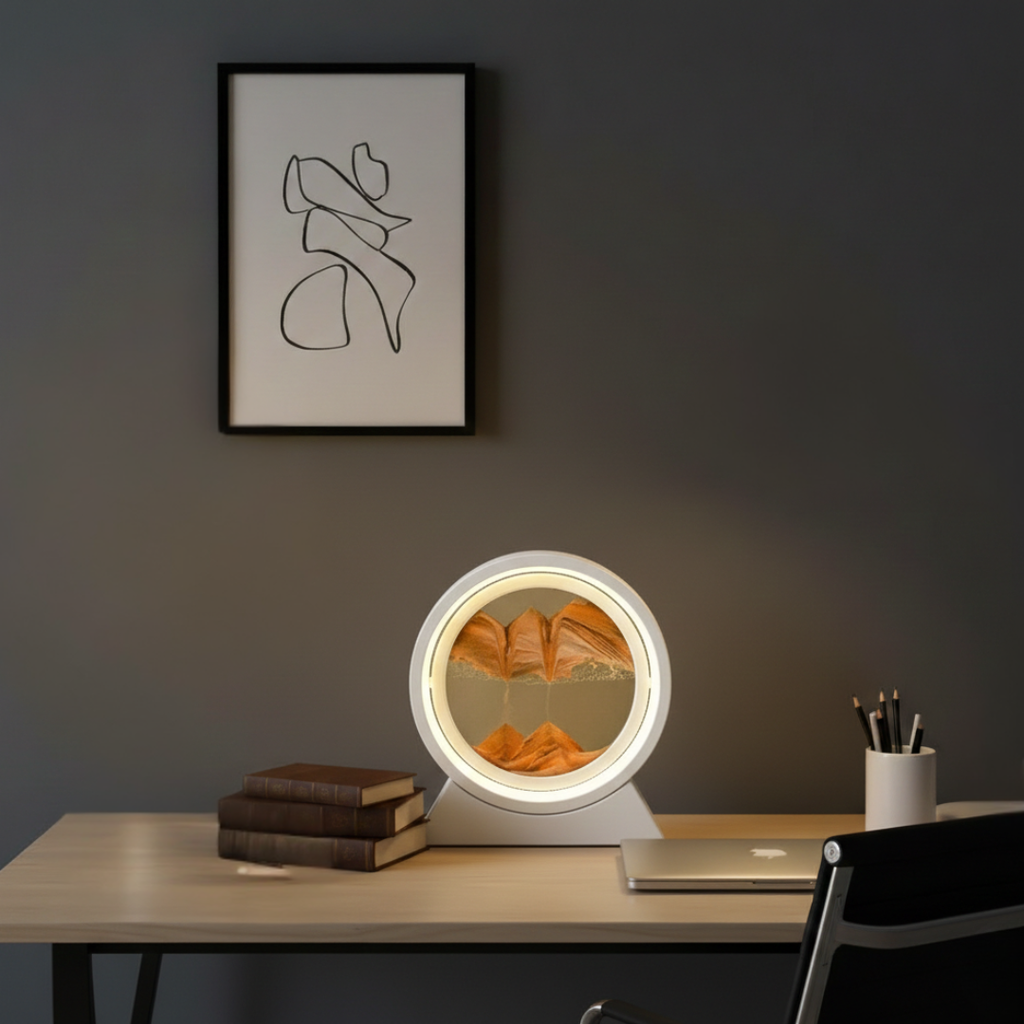 Stolní lampa s kinetickým pískem