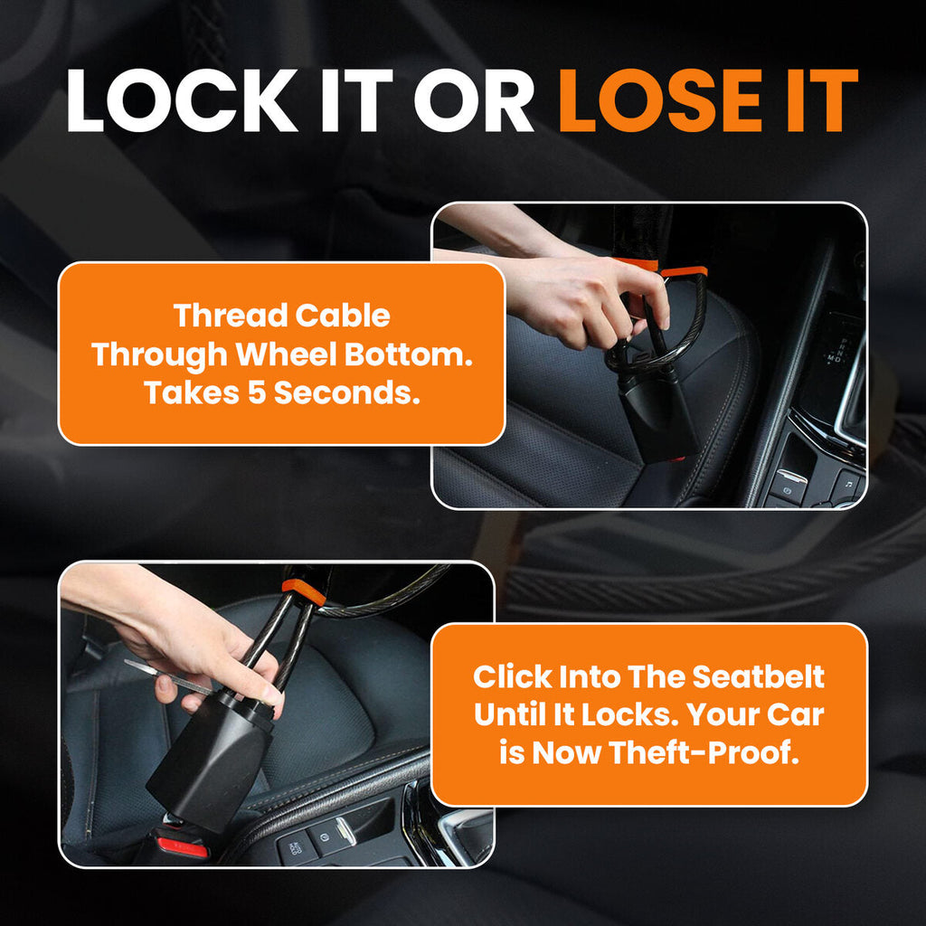 Driver Compartment Steering Restraint Lock — Seatbelt Buckle Anchor