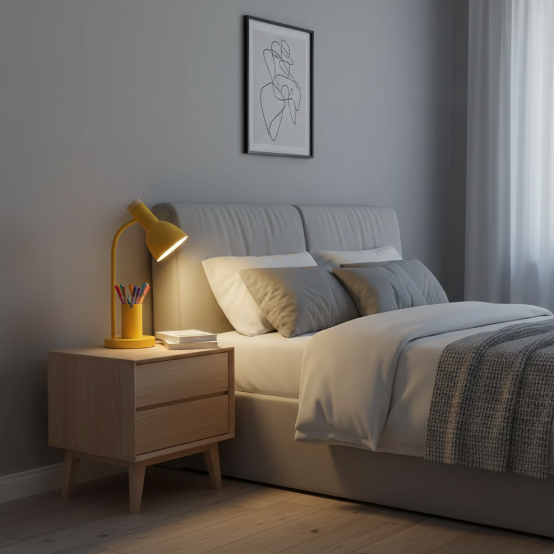 Compact 5W LED Table Lamp Built-In Pen Holder