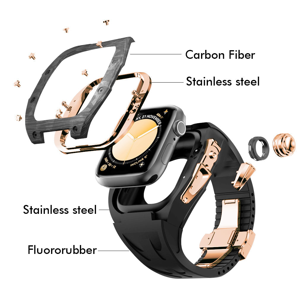 RM7013 Carbon Fiber Retrofit Case Kit for Apple Watch S10