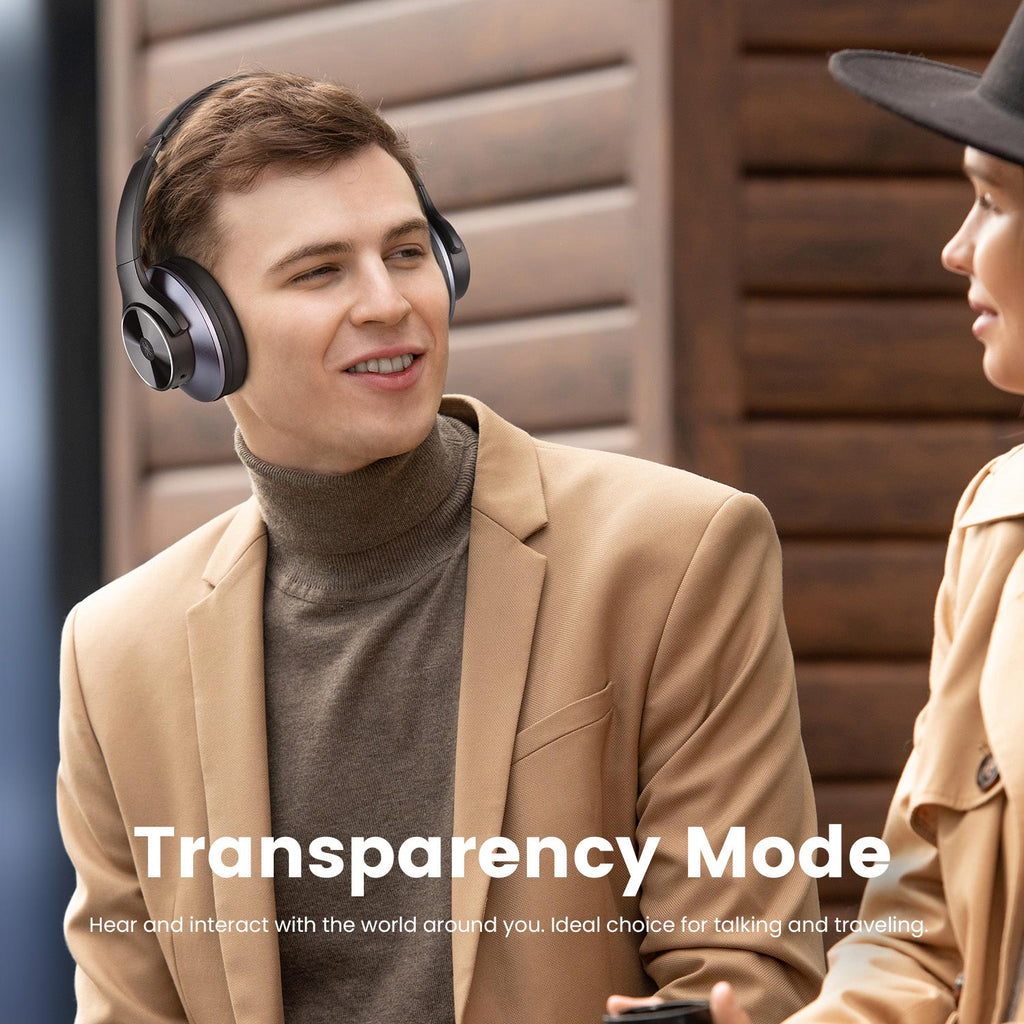 Kirrea trådlösa over-ear-hörlurar — aktiv brusreducering, Bluetooth 5.0, inbyggd mikrofon