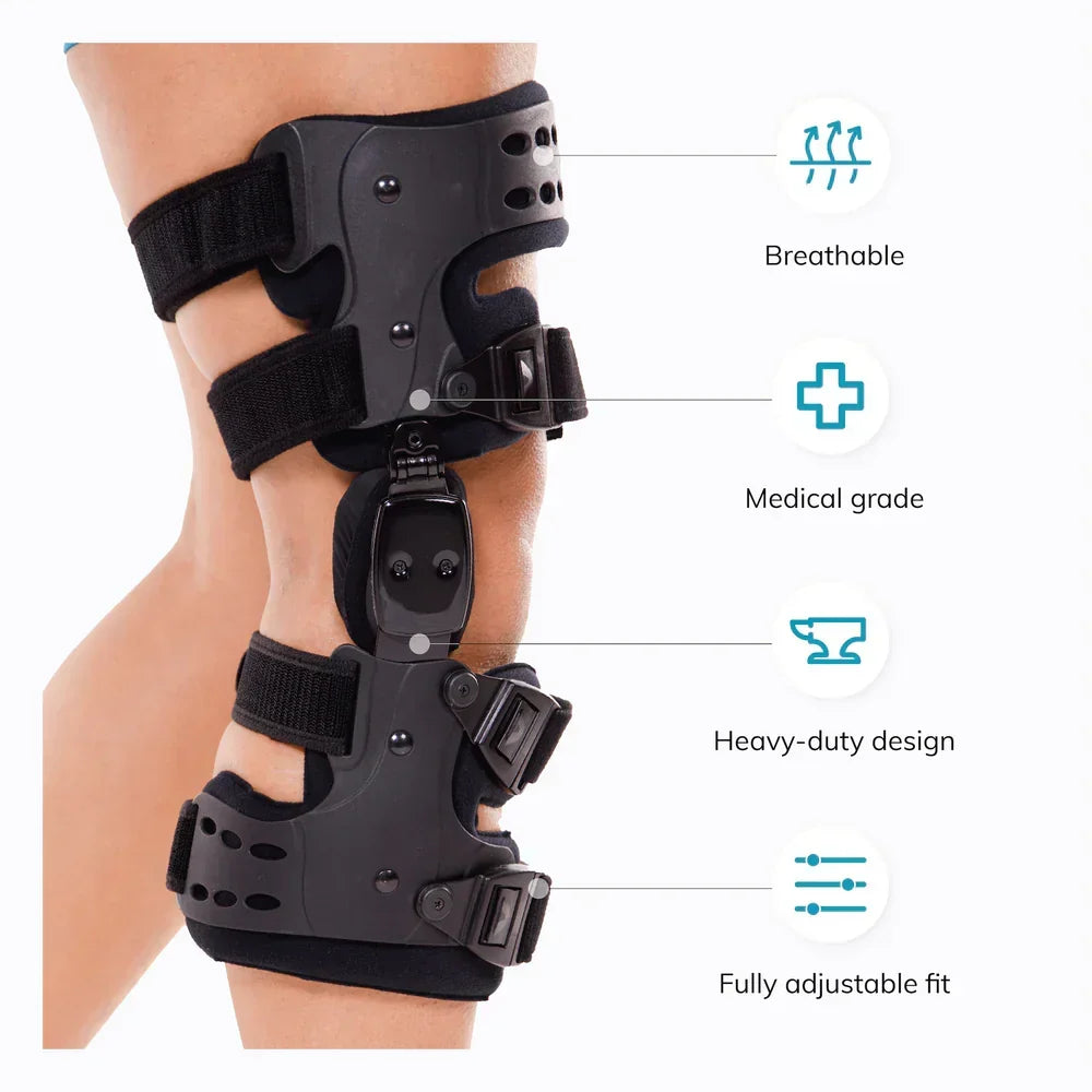Rodillera de descarga para artrosis — soporte medial y lateral