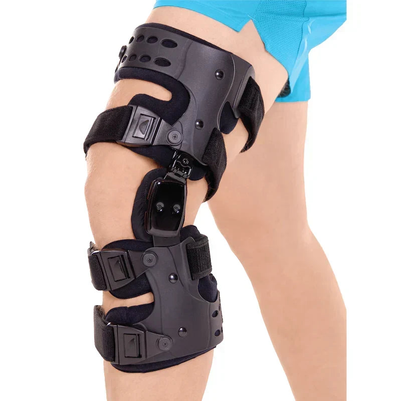 Rodillera de descarga para artrosis — soporte medial y lateral