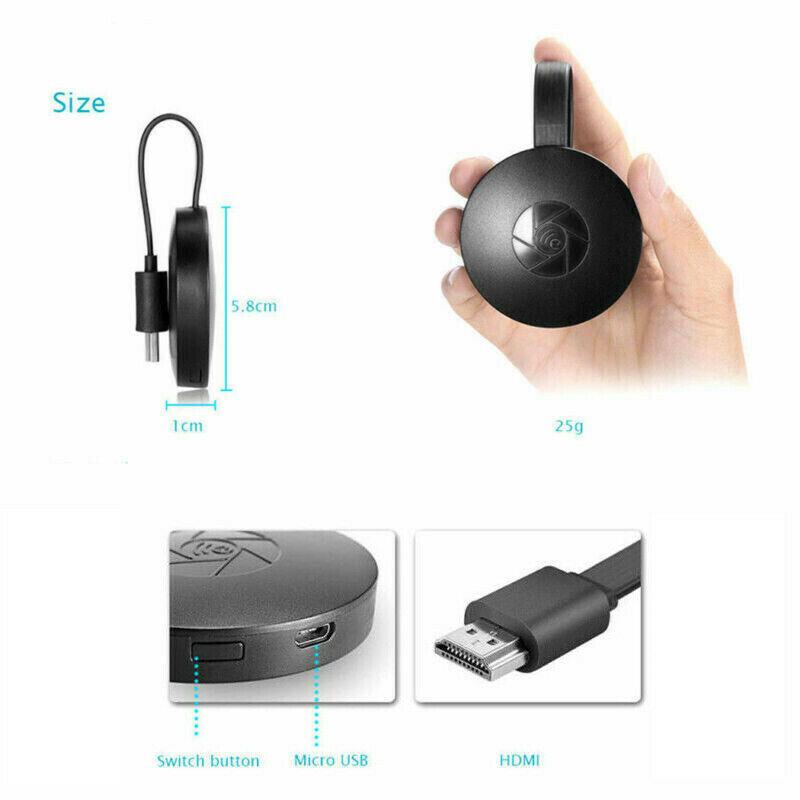 Kompakt vezeték nélküli HDMI-vevő — 1080p felbontású képernyőtükröző adapter
