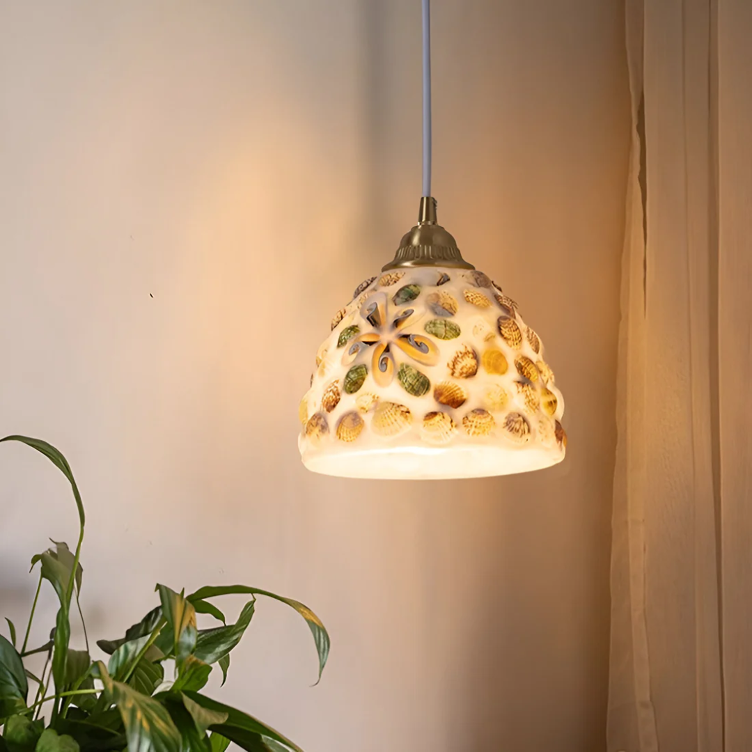 NovaLume Kairo Multicolor Glass Pendant Fixture For Dining Table