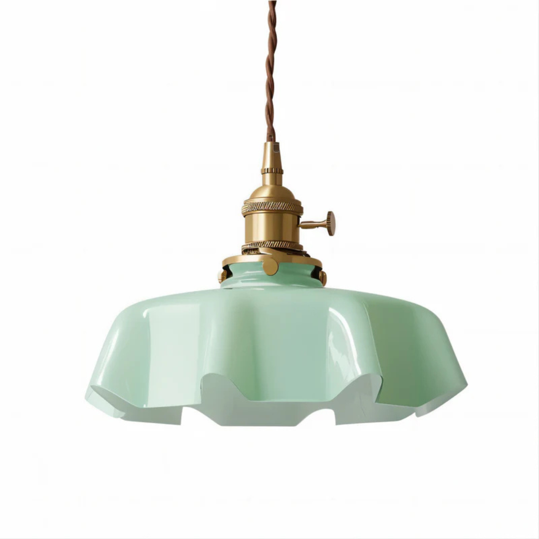 Rosette Bloom Vintage Pendant Lamp For Dining Rooms And Living Areas