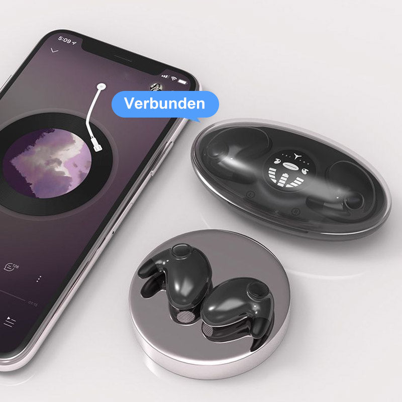 IPX5 Waterproof Wireless Earbuds — Lightweight Ergonomic Design, Low-Profile Sleep Comfort