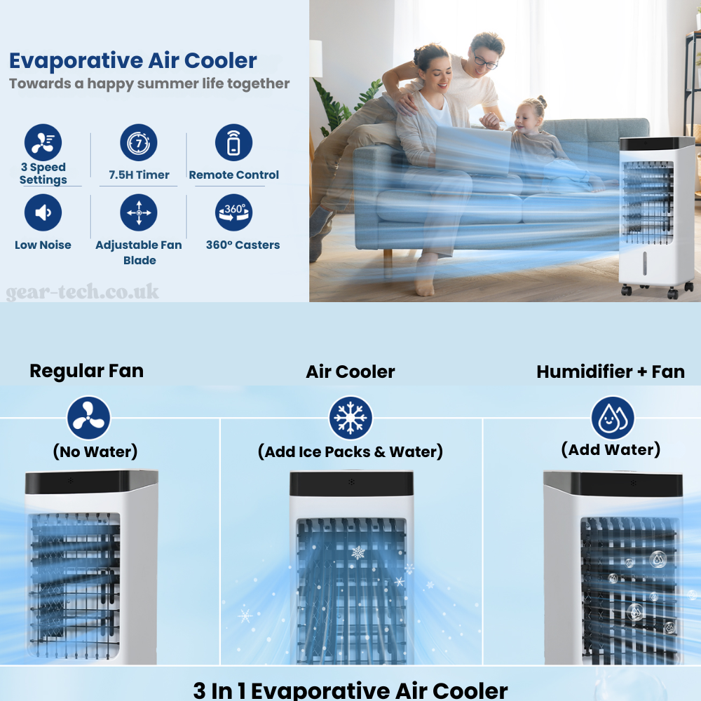 Aer condiționat fără evacuare — Design eficient energetic, telecomandă integrată