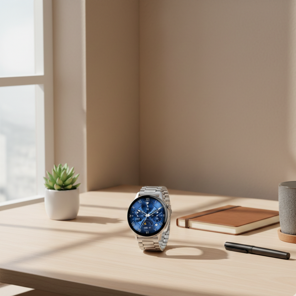 Wodoodporny damski smartwatch AMOLED — funkcja rozmów przez Bluetooth