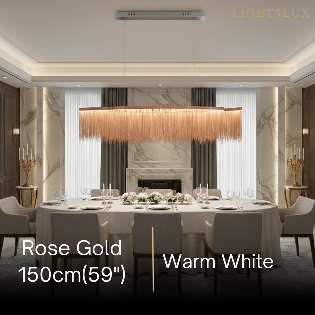 Royal Gouden of Chromen Hanglamp – Luxe Kwast Metaalarmatuur voor Eetkamer - Flindria
