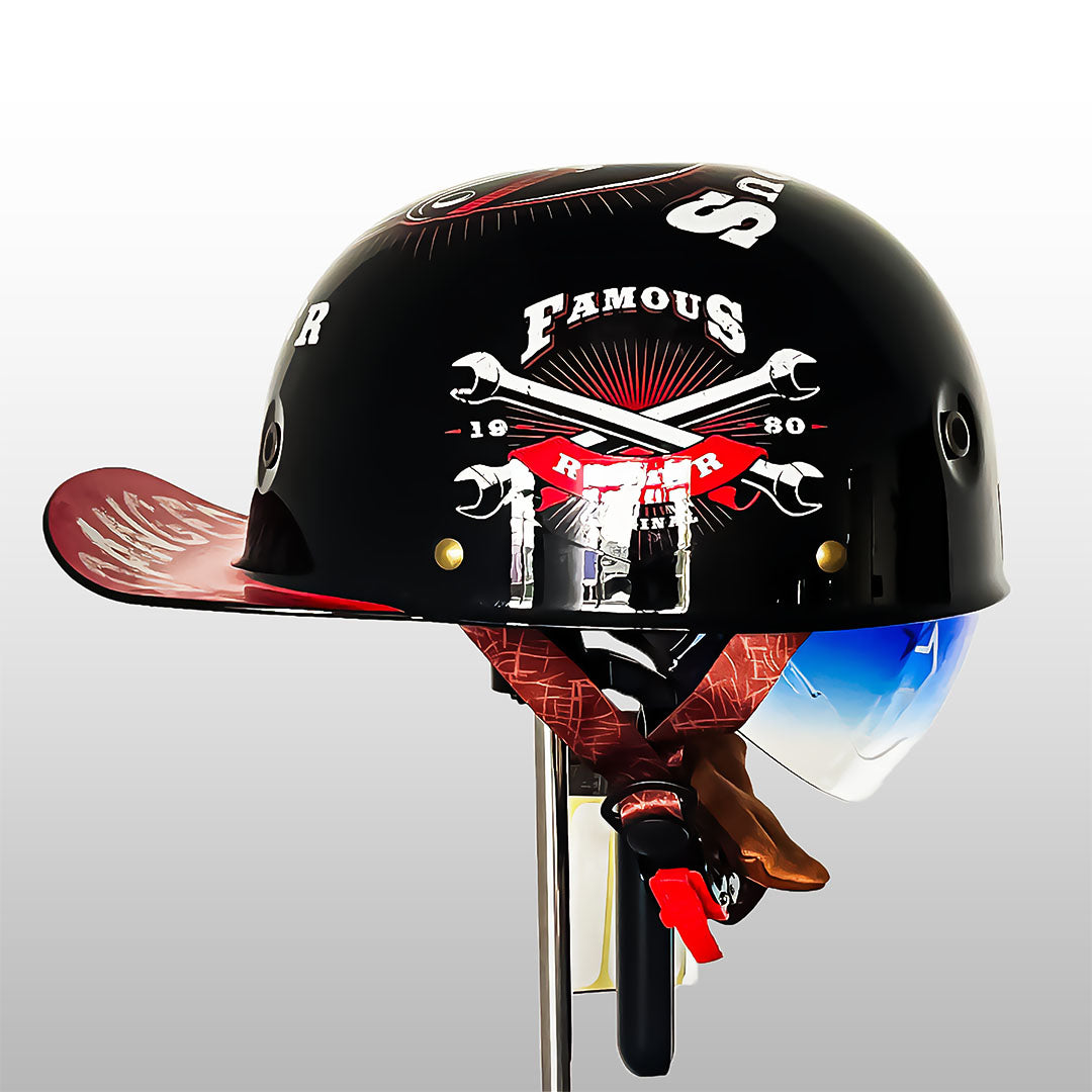 DOT & ECE Certified Moto Baseball Cap Style Helmet
