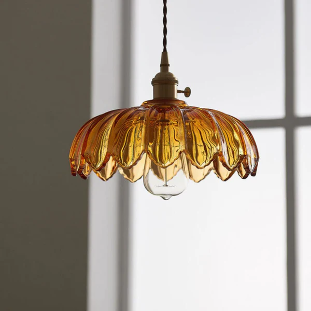 Elara Bloom Glass Pendant Light For Indoor Living Areas