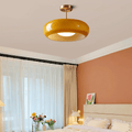Solara Ember Glass Vintage Ceiling Light 11-Inch Semi-Flush