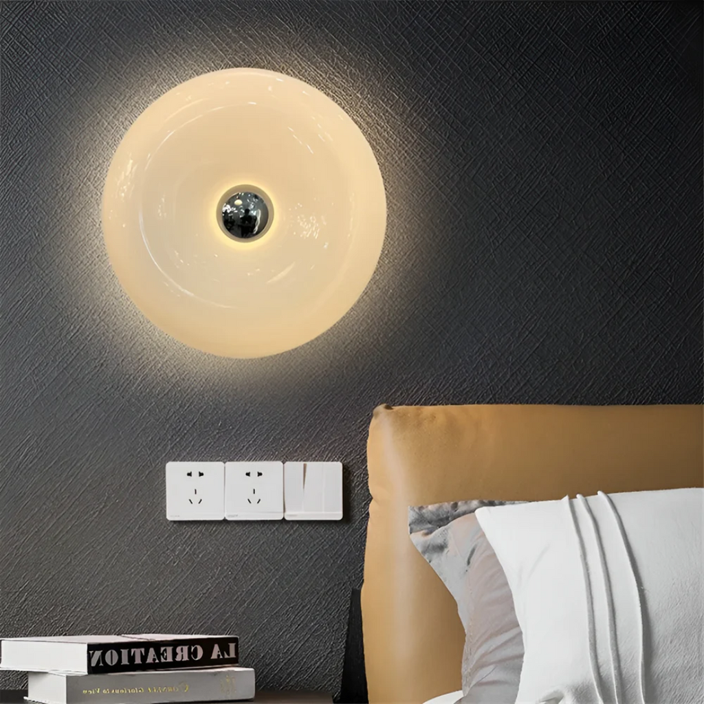 Orinova Donut Glass Wall Light By Ardentra With Warm Glow