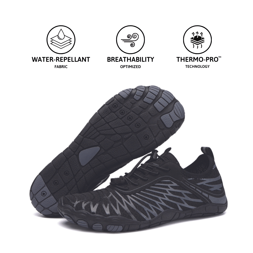 TerraFlex barfotsko — unisex-design med sklisikker konstruksjon, 4 mm ultralett såle