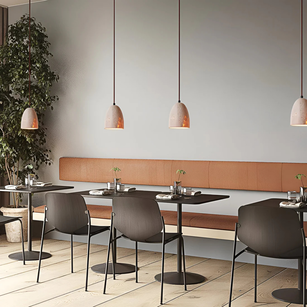Averin Travertine Retro Pendant Light For Dining Spaces