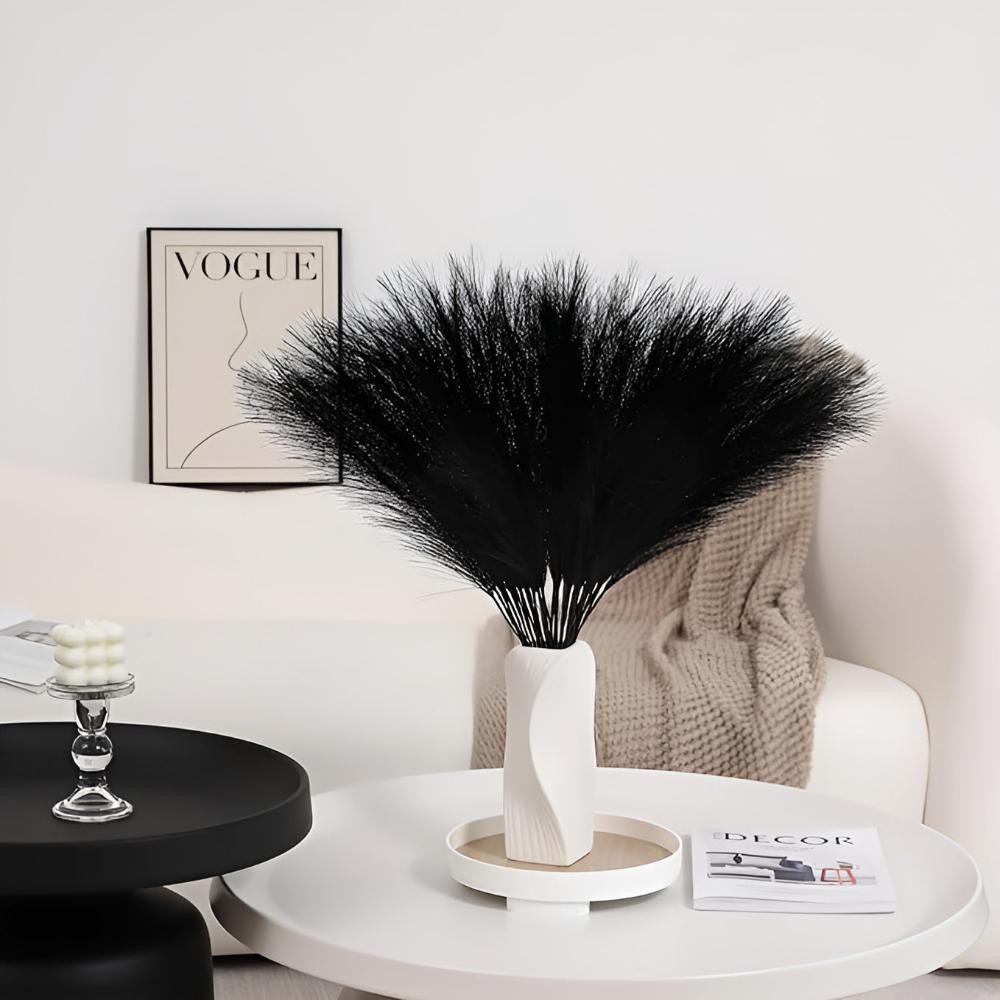 Steli decorativi di erba della pampas sintetica — Set da 3 pezzi che non perde foglie