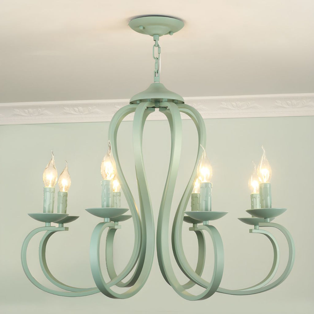 Candelabro vintage de velas - Lámpara múltiple de metal para comedor/sala - Flindria