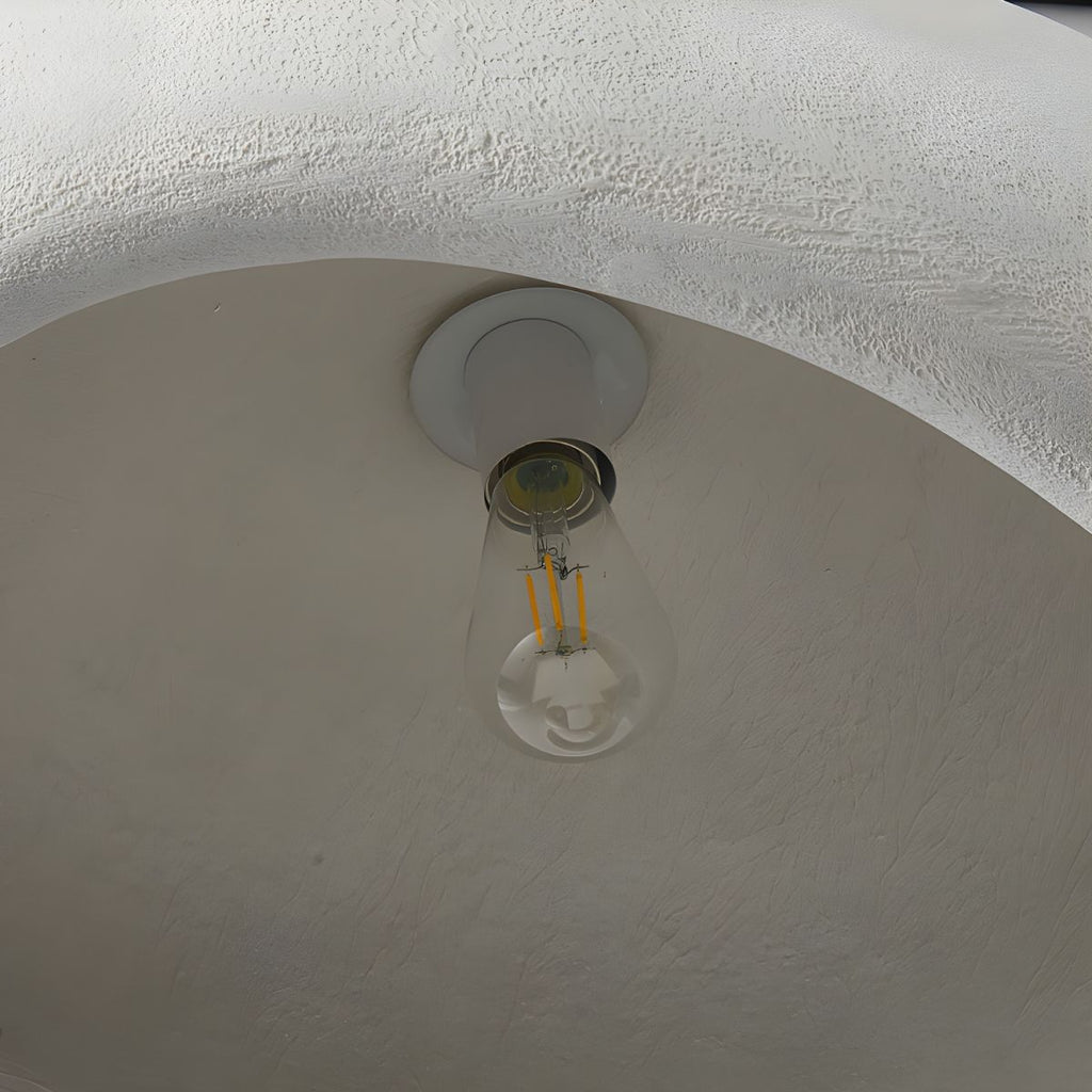 Regulowana lampa wisząca LED NimbleGlow — półkolista oprawa w stylu wabi-sabi