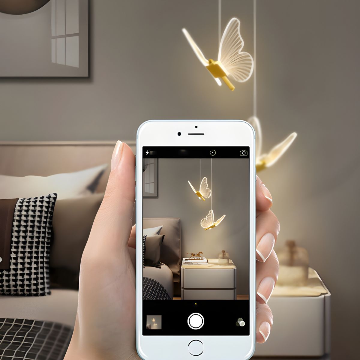 LunaWing Butterfly Pendant Lamp For Living Rooms And Children's Rooms