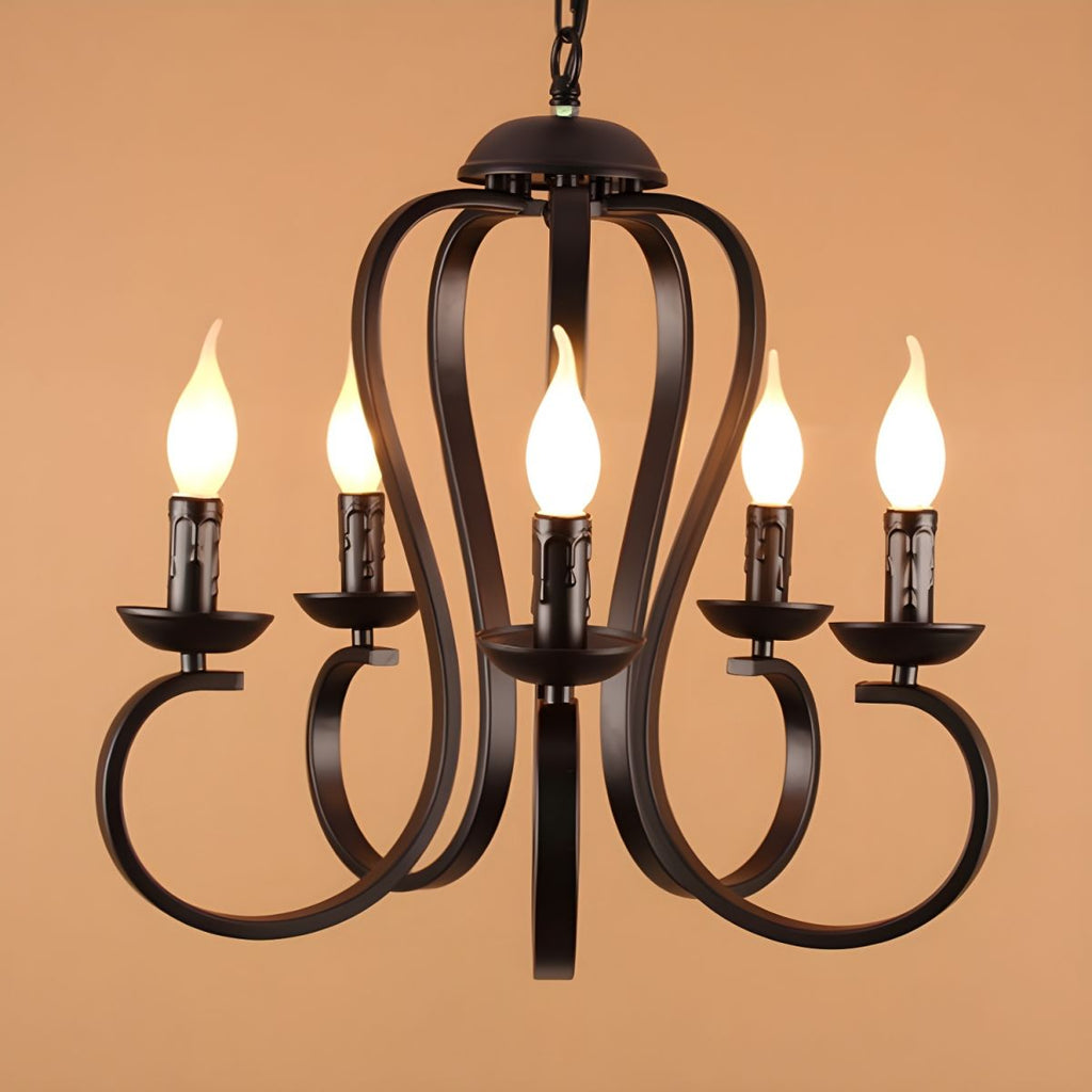 Candelabro vintage de velas - Lámpara múltiple de metal para comedor/sala - Flindria