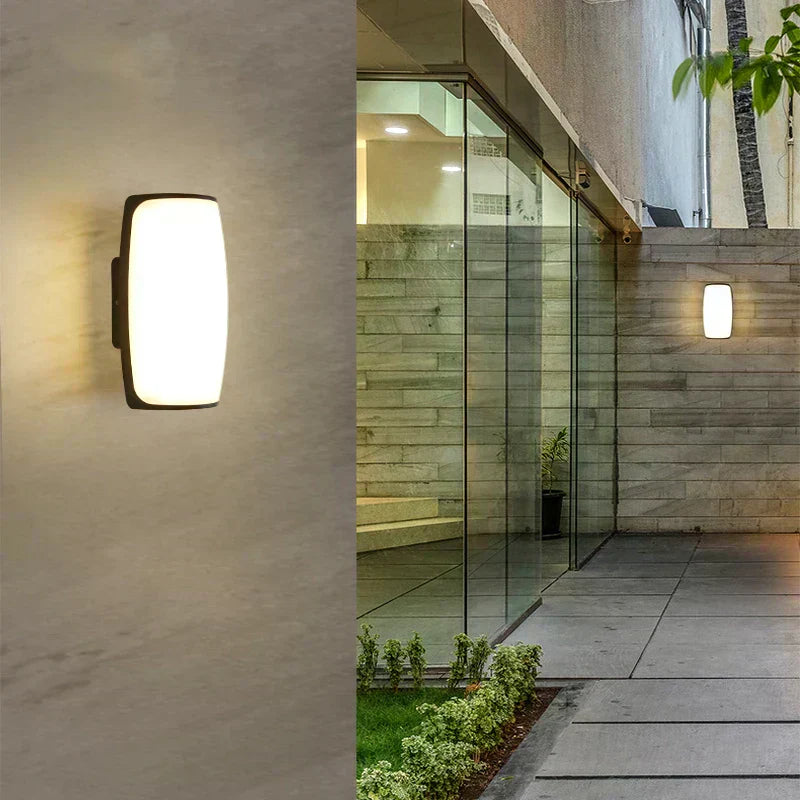 NovaLuma Exterior LED Wall Lamp IP65 In Matte Black Modern