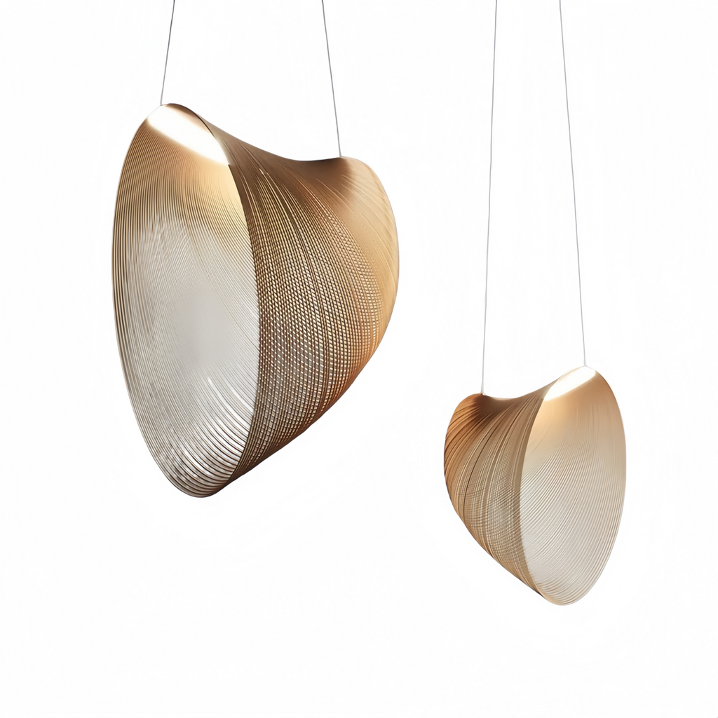 Art Deco Pendant Light - Irregular Wooden Design for Dining Room - Flindria