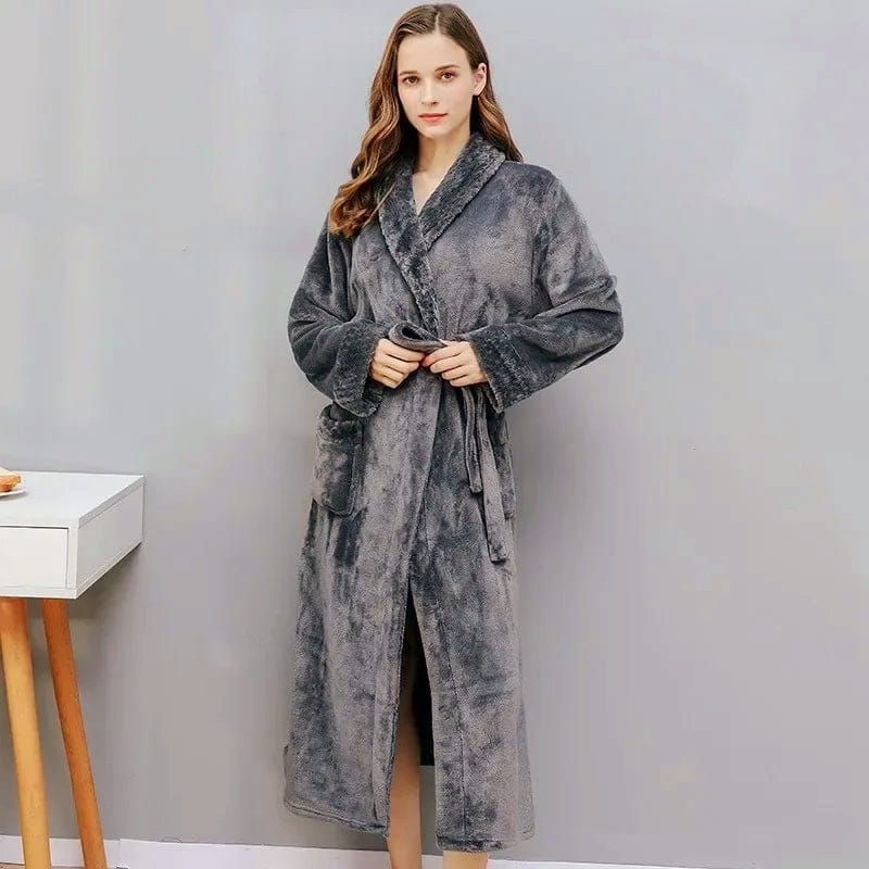 Luxury Unisex Winter Bathrobe — Warm, Comfortable Lounge Robe
