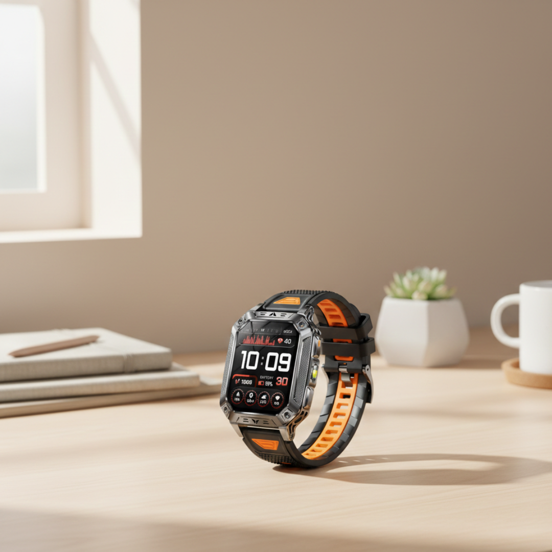 Voděodolné fitness chytré hodinky — AMOLED displej, nepřetržité sledování aktivity