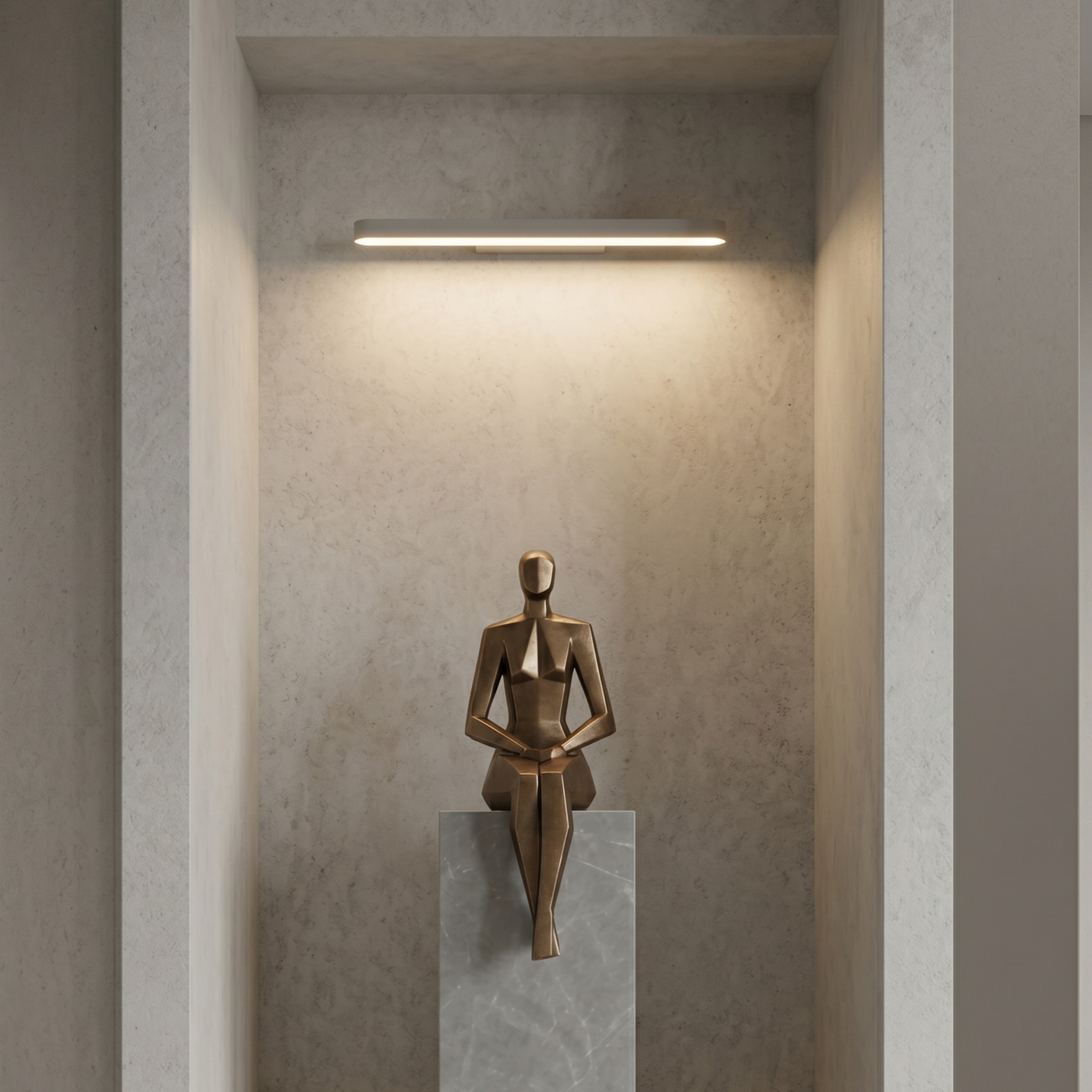 Minimalist Brushed Stainless Steel Wall Lamp -- Copper/Chrome/Black for Living Room/Bedroom - Flindria
