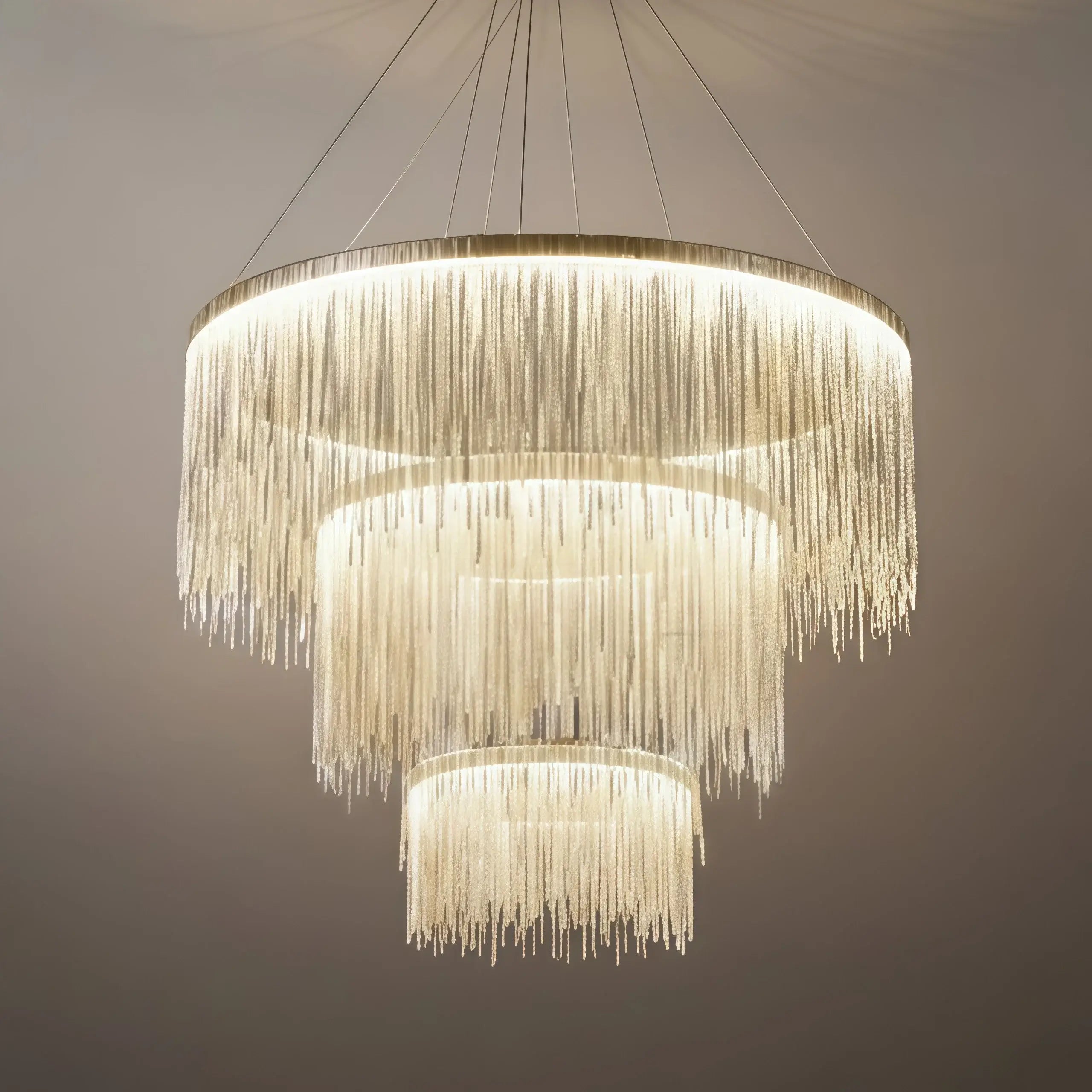 Suspension royale – Finition métal or/nikel satiné pour salon - Flindria