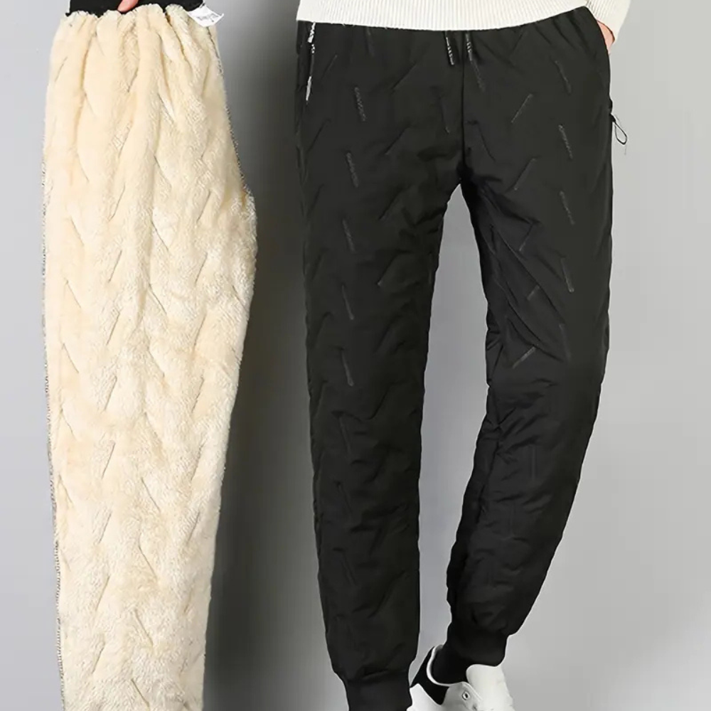 Pantaloni cargo impermeabili ThermaRidge — Fodera in caldo pile