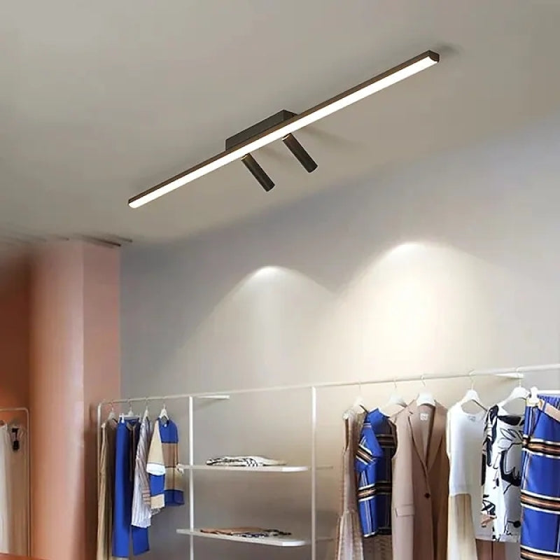 80–100cm Black Linear LED Ceiling Light — Adjustable Spotlights