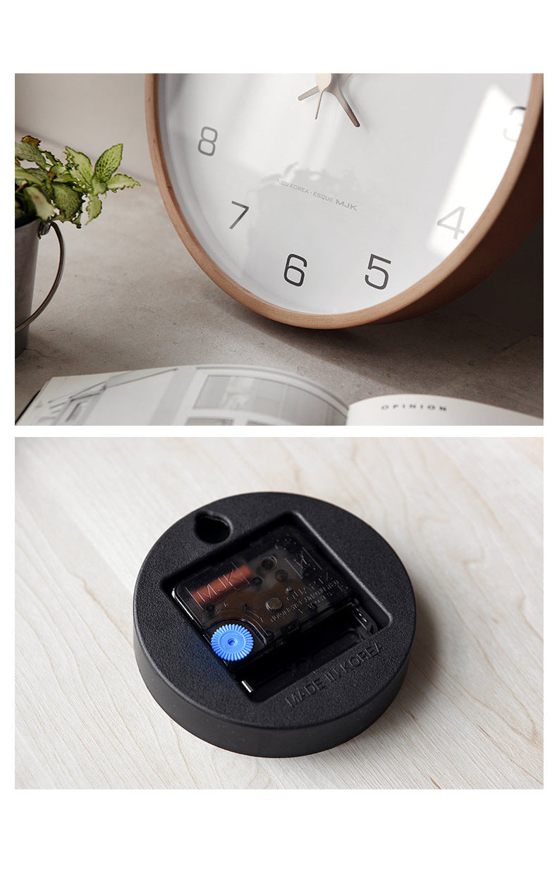 Ceas analogic de perete TimberGlow — cadran rafinat din lemn
