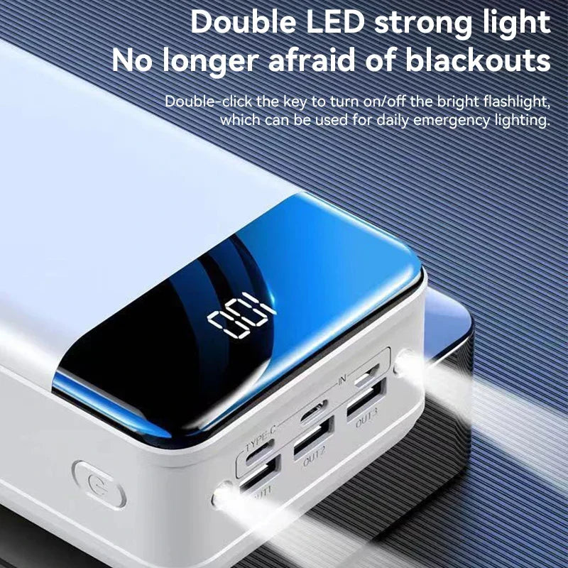 Powerbank mit 100,000mAh — Schnellladegerät mit ultrahoher Kapazität für Geräte