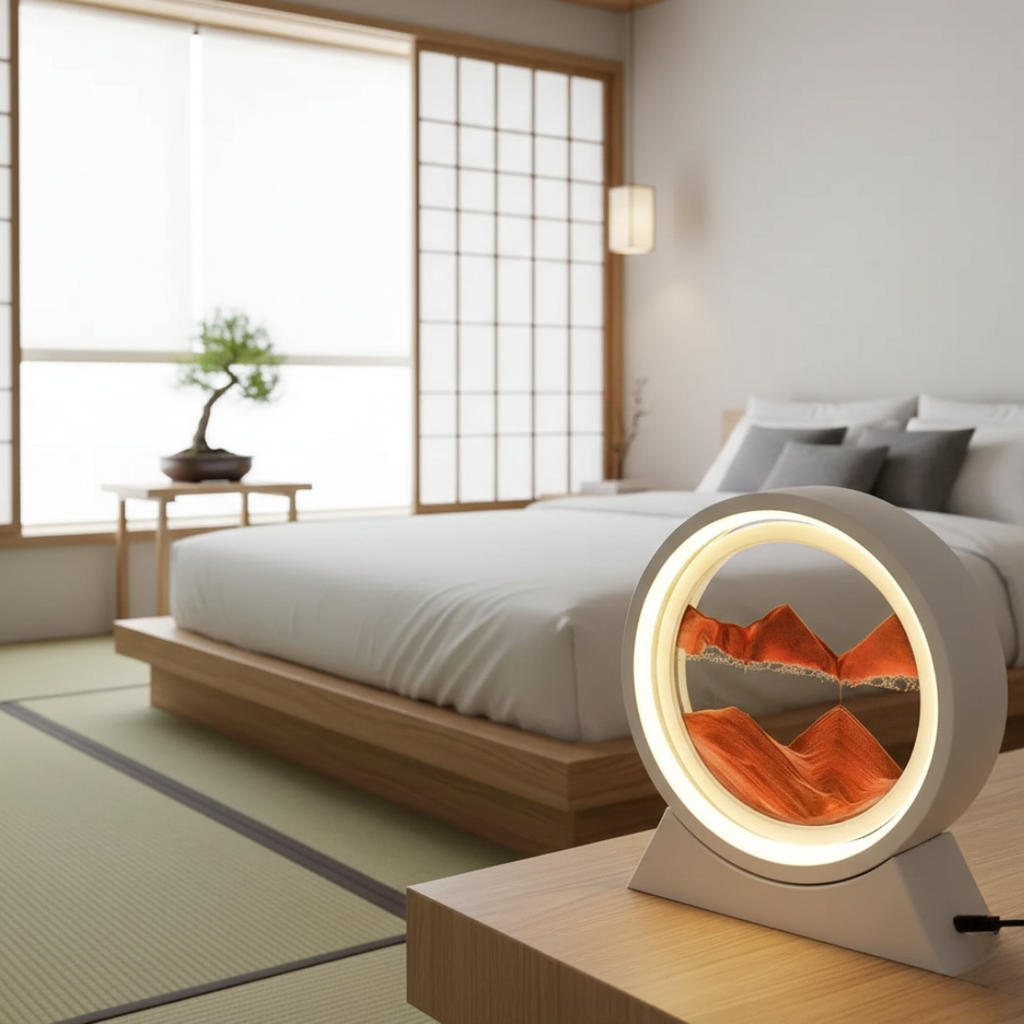 Stolní lampa s kinetickým pískem