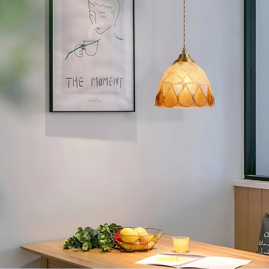 NovaLume Kairo Multicolor Glass Pendant Fixture For Dining Table
