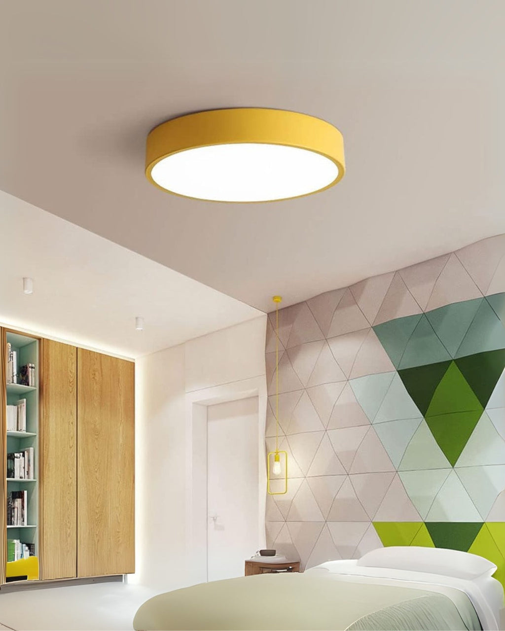 SolaraLume Minimal Modern Ceiling Light With Warm Ambient Glow