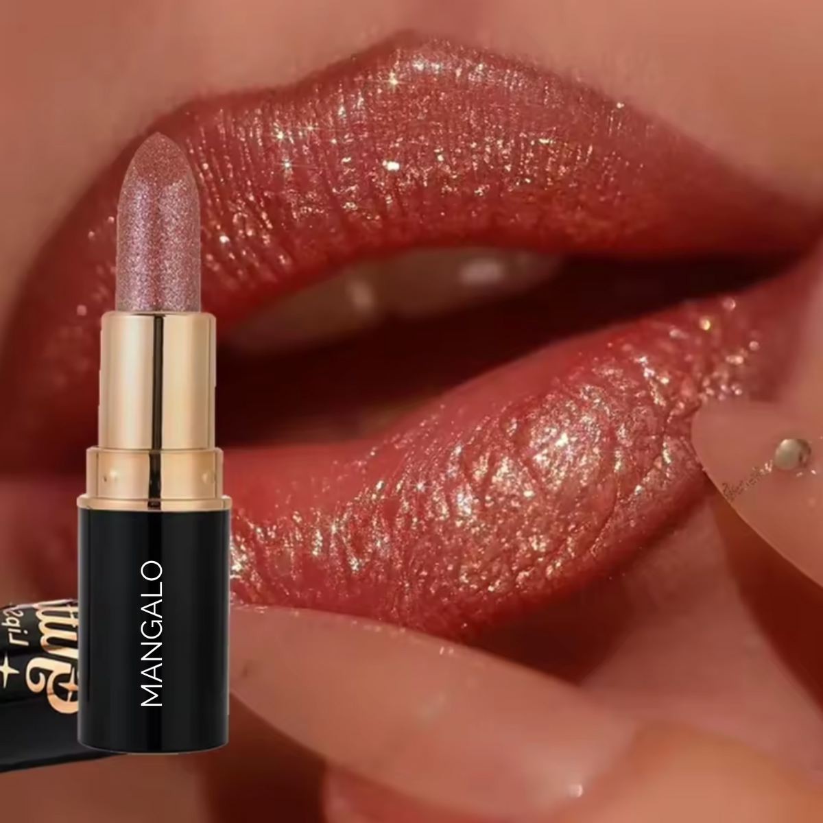 Labial de terciopelo con brillo de diamante Vrimlo — Cremoso, mate y con purpurina