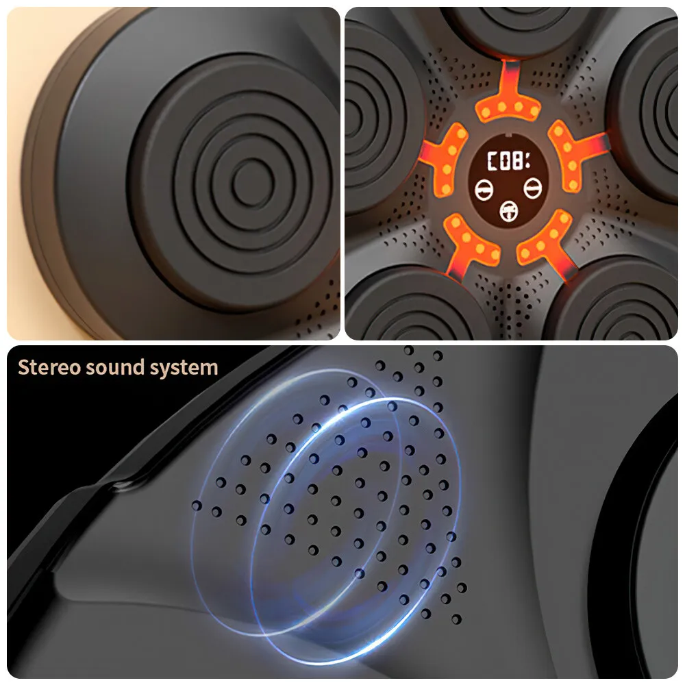 Smart musikboksemaskine — Bluetooth, hastighedskontrol, boksehandsker til voksne