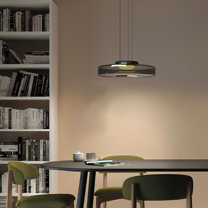 Bauhaus-Style Glass Pendant Light — Classic Moon Design