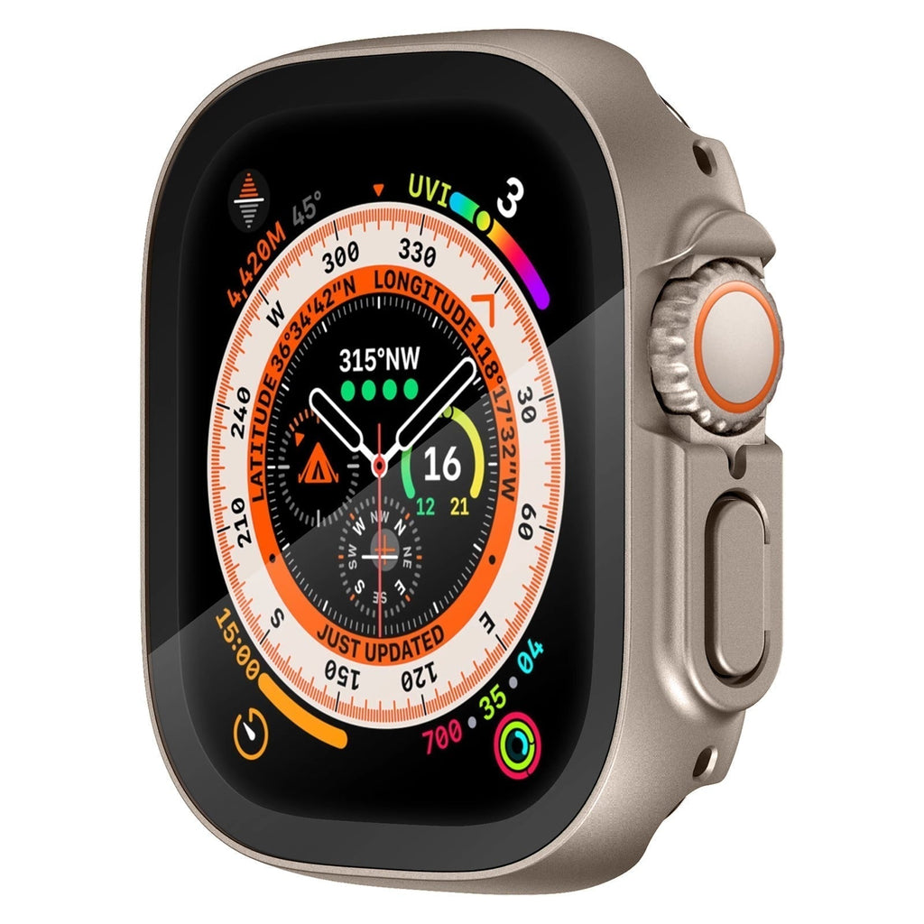Apple Watch Ultra üveg képernyővédő tok — rápattintható, átlátszó