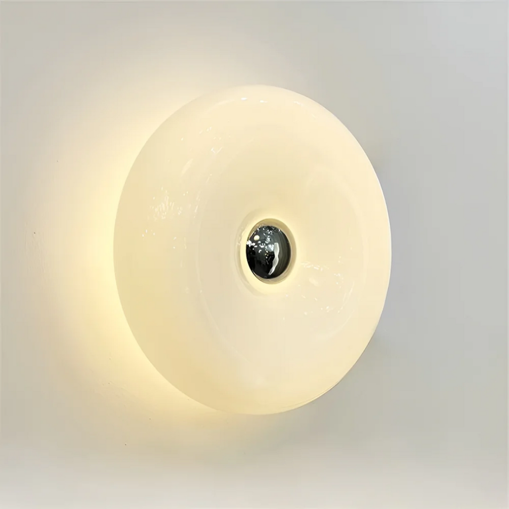 Orinova Donut Glass Wall Light By Ardentra With Warm Glow