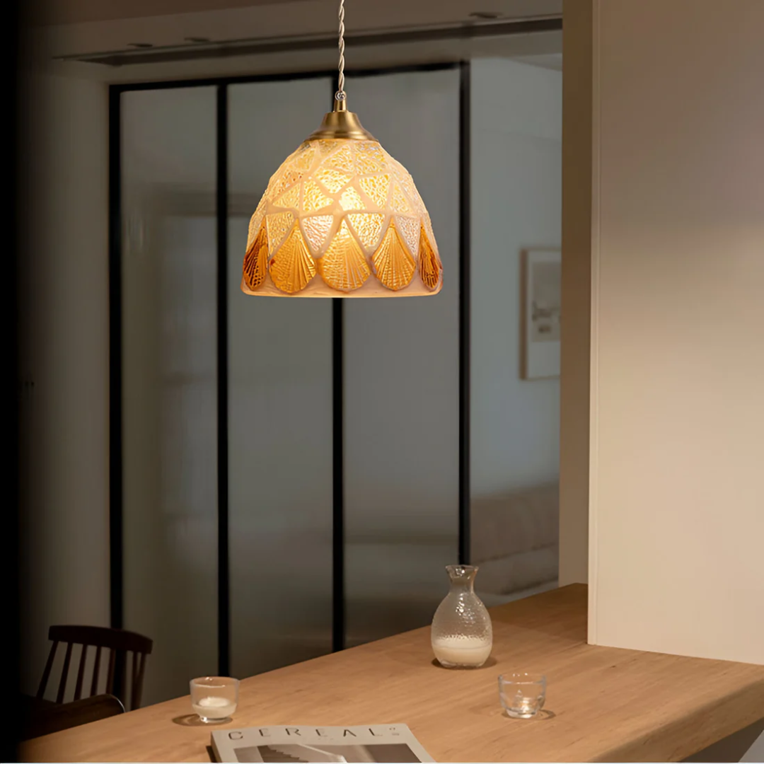 NovaLume Kairo Multicolor Glass Pendant Fixture For Dining Table