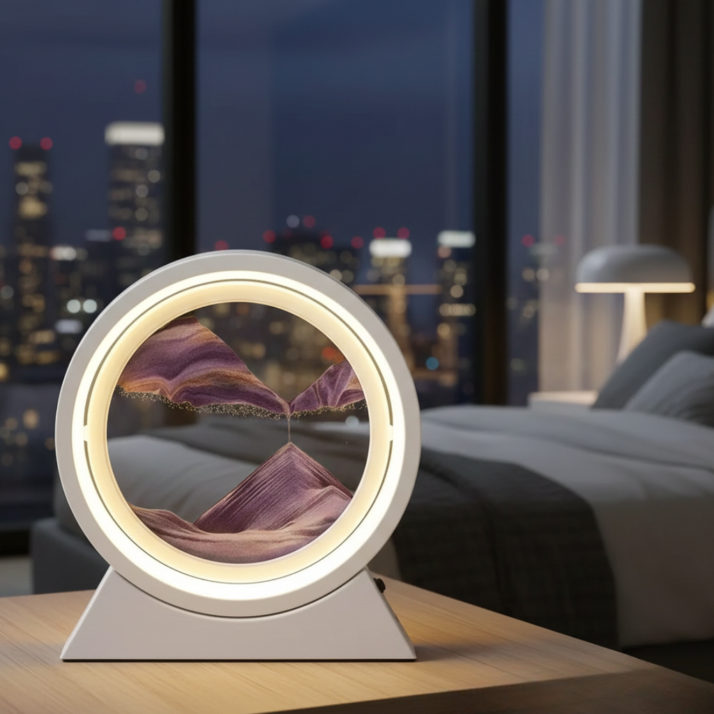 Stolní lampa s kinetickým pískem
